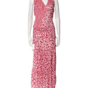 Poupette St. Barth Pink Sleeveless V-Neck jumpsuit Size XS